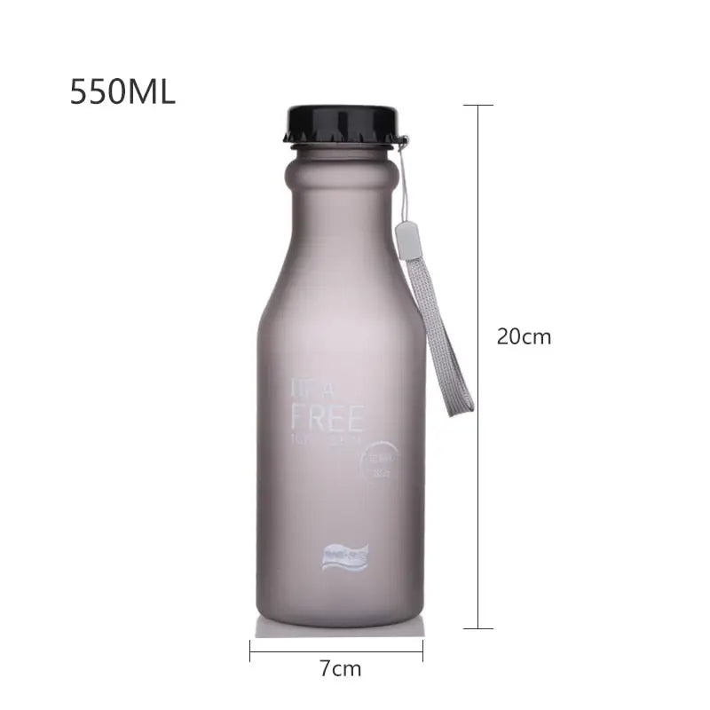 Frosted Sports Water Bottle - 550ML / Grey