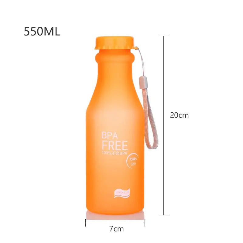 Frosted Sports Water Bottle - 550ML / Orange