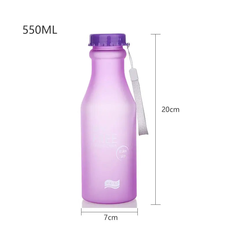 Frosted Sports Water Bottle - 550ML / Purple