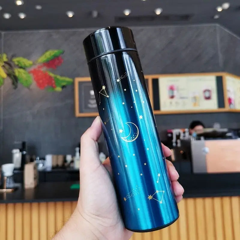 Galaxy Stainless Steel Water Bottle - Dark Blue / 500ml