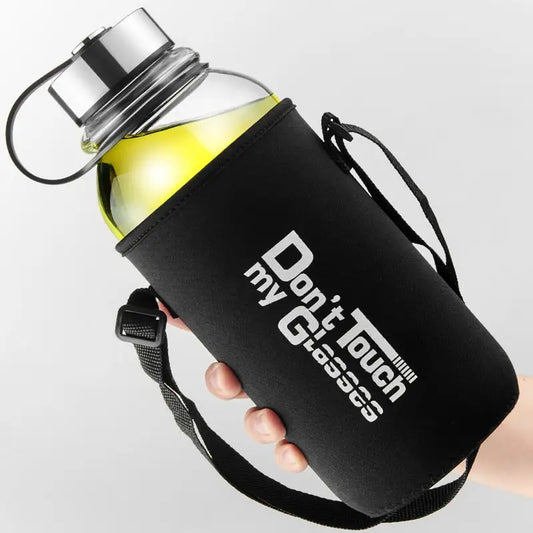 Glass Water Bottle with Silicone Sleeve