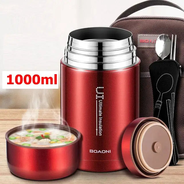 Hot Soup Thermos - Red 1000ml