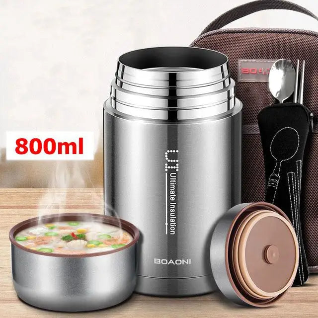 Hot Soup Thermos - Silver 800ml