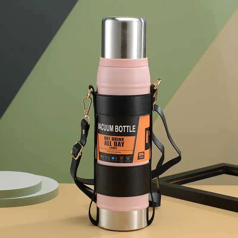 Hot Stainless Steel Water Bottle - 600ml / Pink