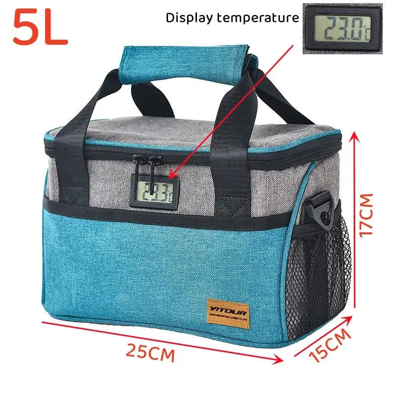 Ice pack Cooler Bags - Blue Gray L