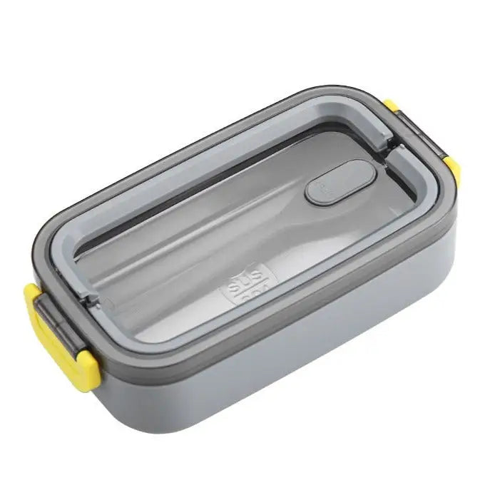 Insulated Bento Lunch Box - Single Layer Gray