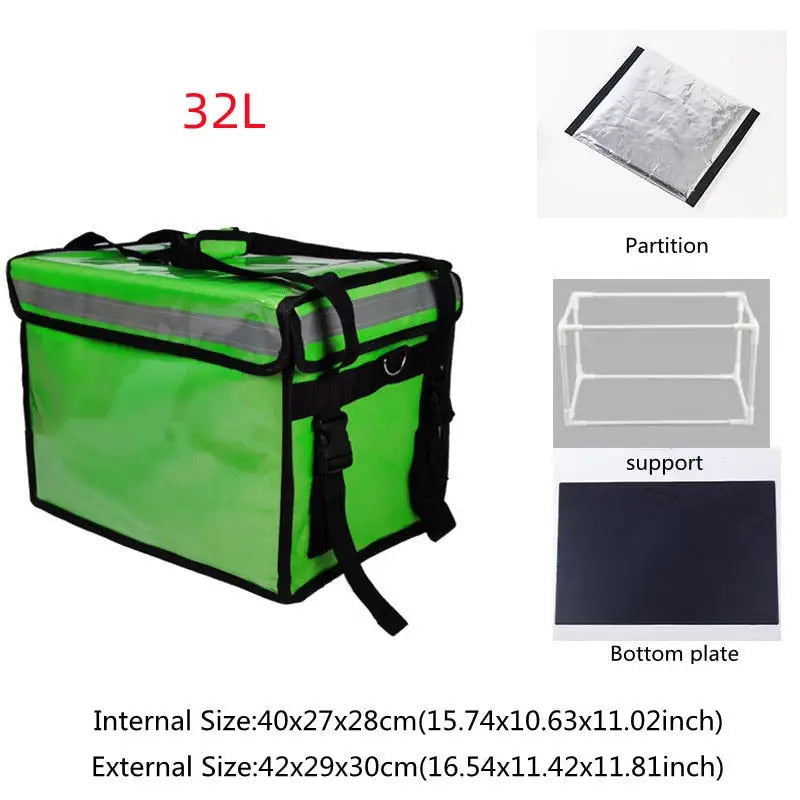 Insulated Catering Delivery Bags - Green 32 L