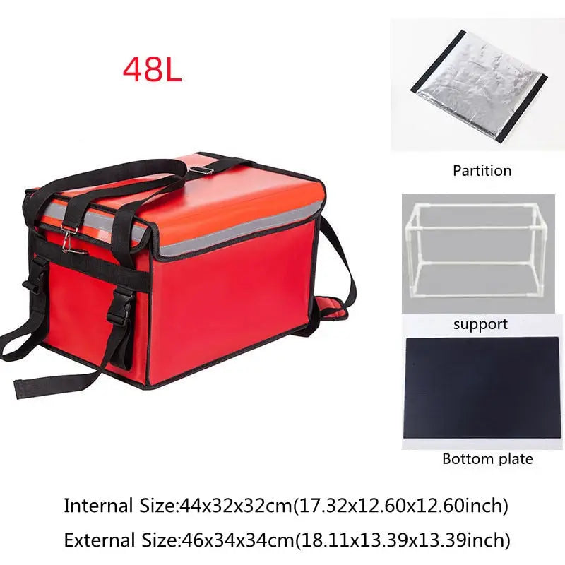 Insulated Catering Delivery Bags - Red 48 L