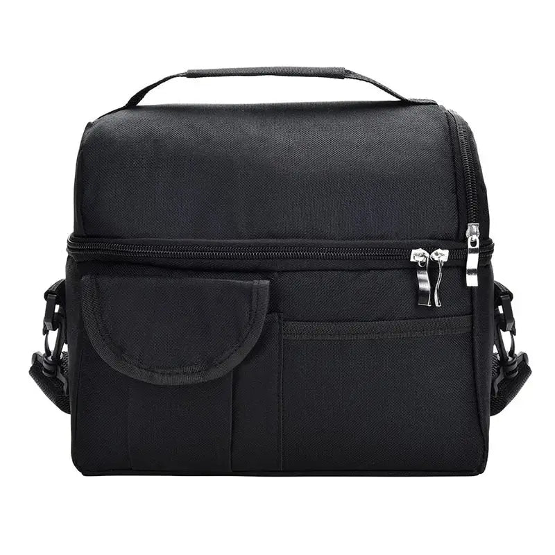 Insulated Food Delivery Duffel Bags - Black
