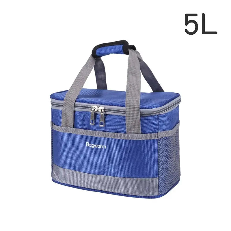Insulated Food Delivery Tote Bags - 5L Blue