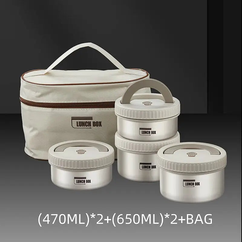 Insulated Snack Containers - 470mlx2 650mlx2 bag