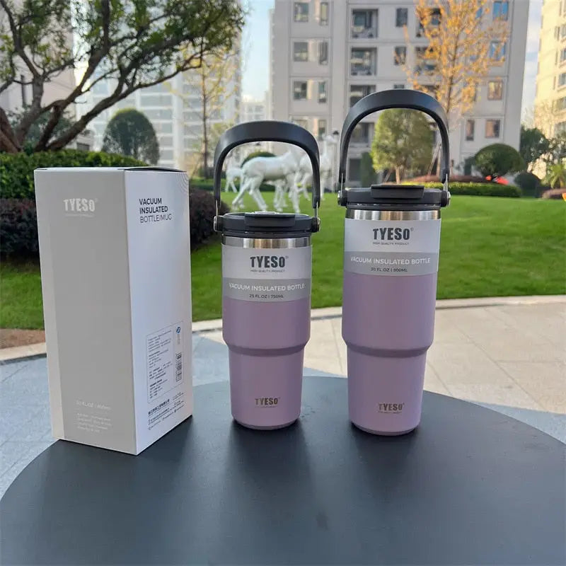 Insulated Stainless Steel Water Bottle - Purple / 600ml