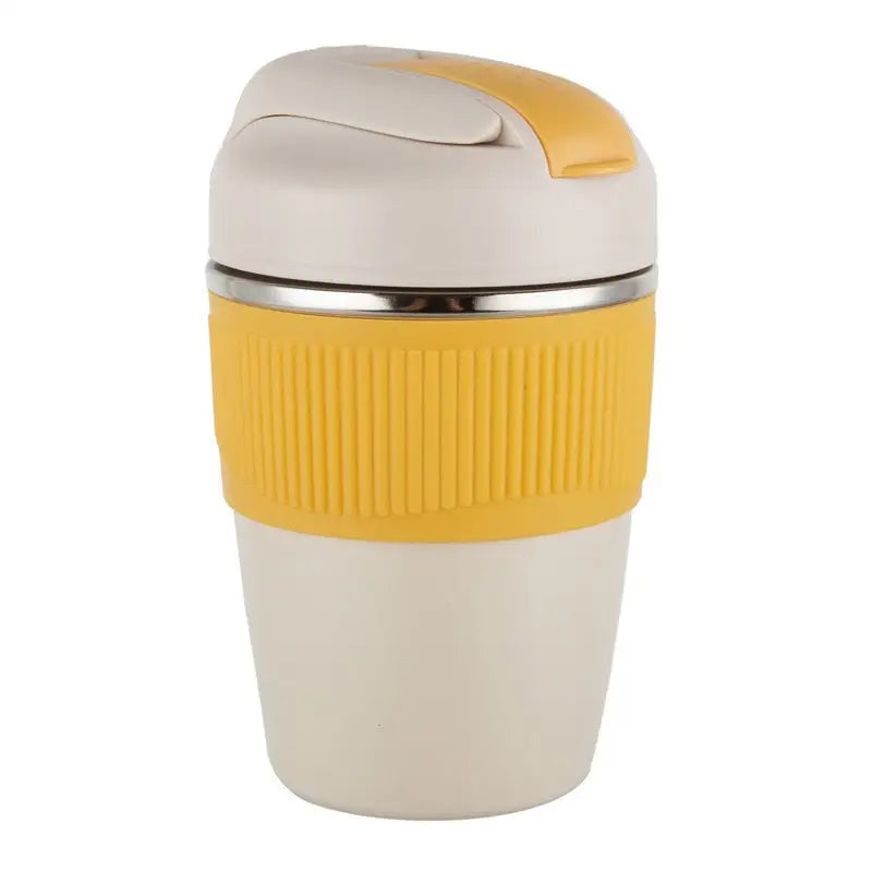 Insulated Travel Stainless Steel Water Bottle - Yellow-350ml