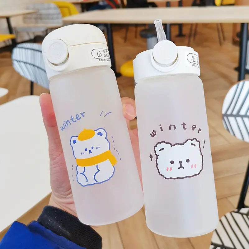 Kawaii Glass Lined Water Bottle