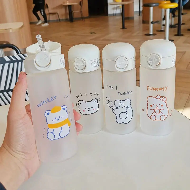 Kawaii Glass Lined Water Bottle