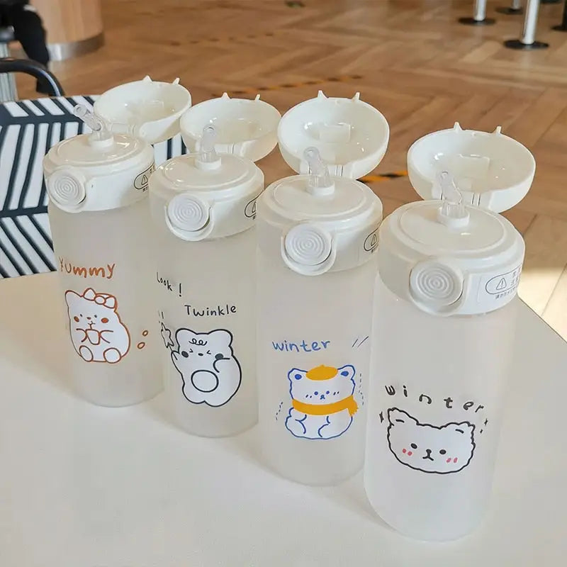 Kawaii Glass Lined Water Bottle