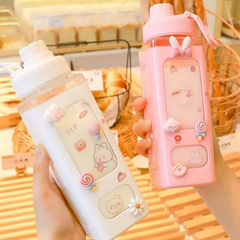 Kawaii Square Kids Water Bottle