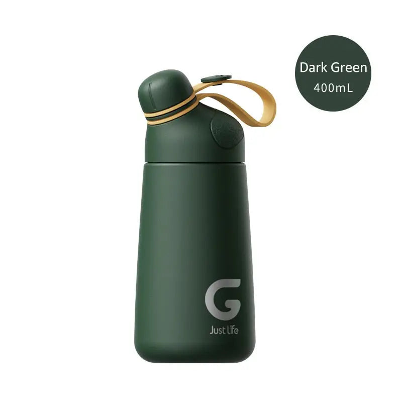 Kettle Flask Sports Water Bottle - 400ml / Dark Green