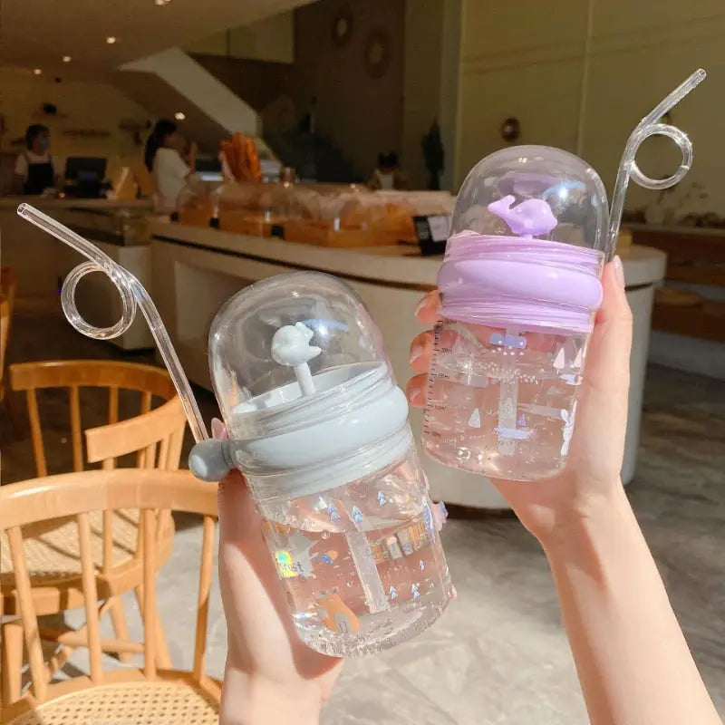 Kids Curve Straw Water Bottle