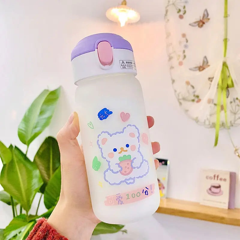 Kids Cute Water Bottle - 480ml / Purple