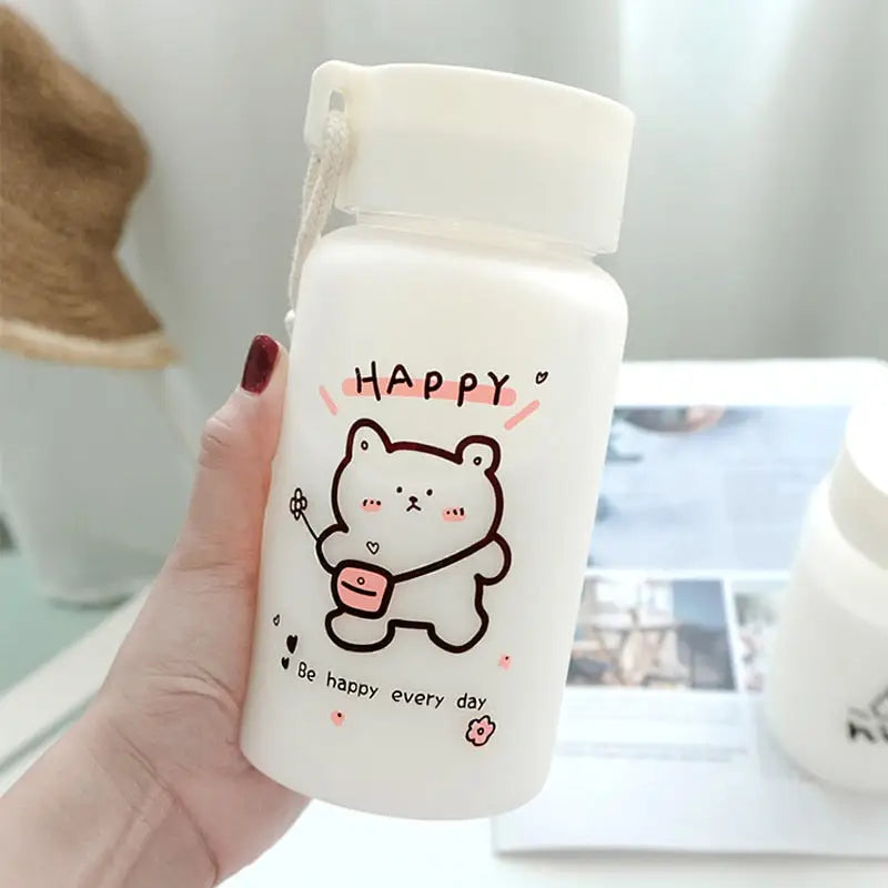 Kids Frosted Water Bottle - 500ml / Frosted White Bear