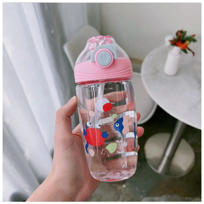 Kids Plastiic School Water Bottle - 0.45L / 450ML Pink
