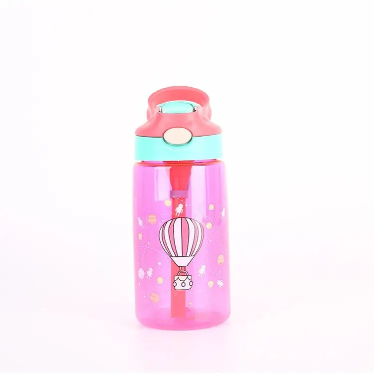 Kids Plastiic School Water Bottle - 0.45L / 480ML Pink
