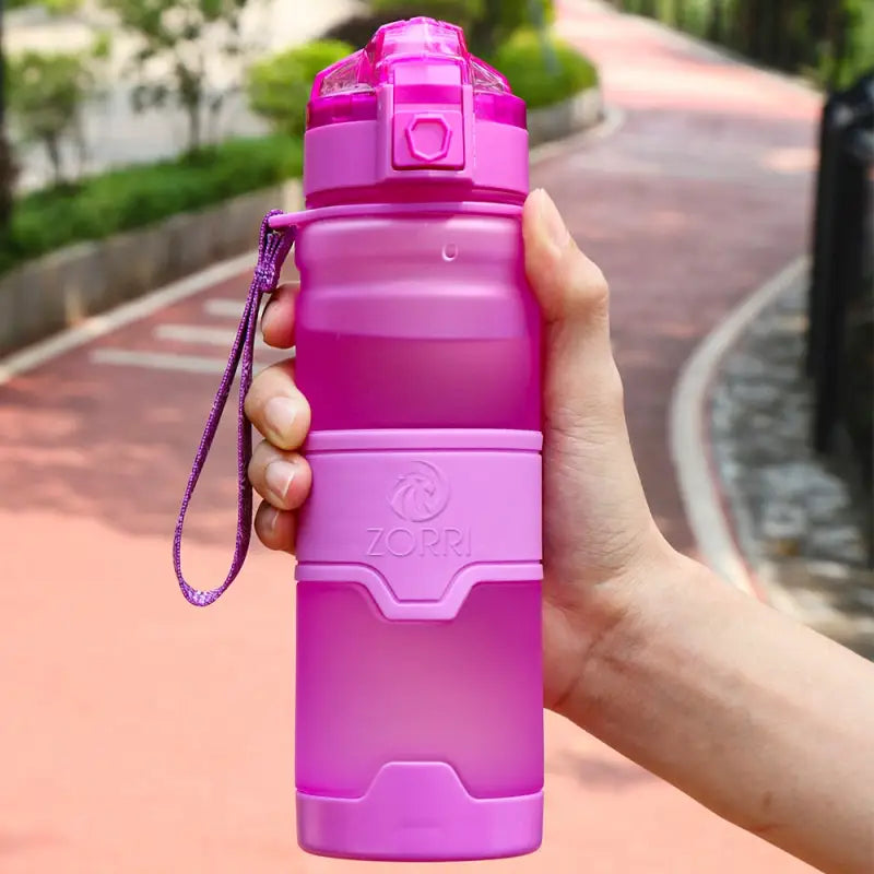 Leakproof Gym Sports Water Bottle - 400ml / Purple
