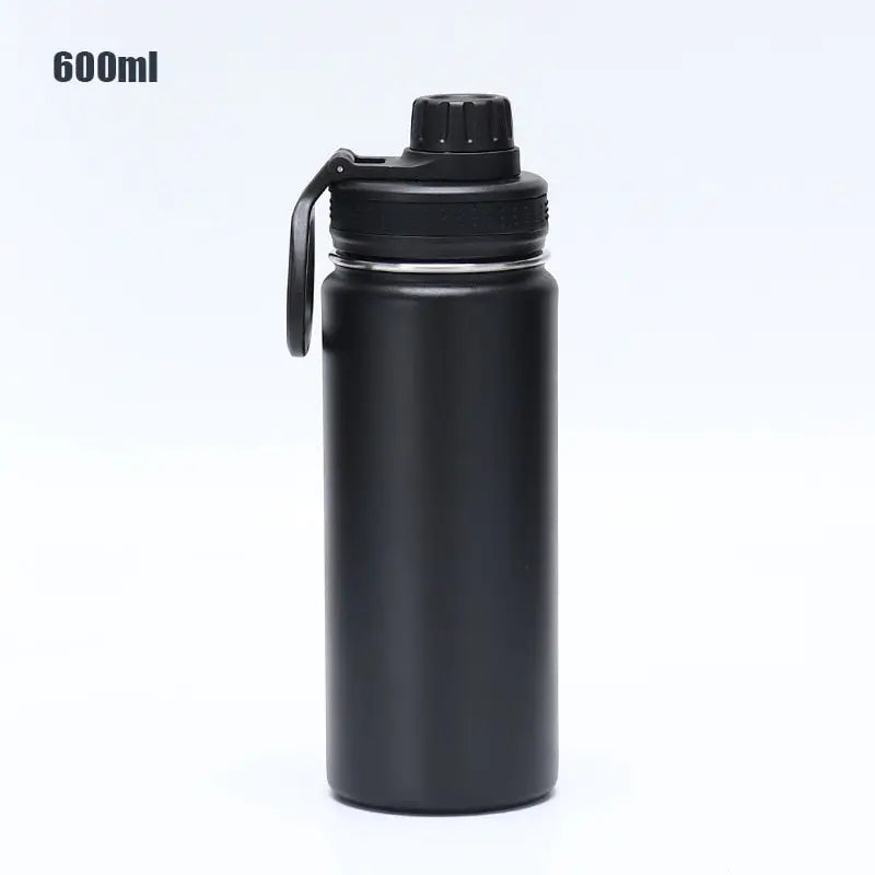Leakproof Stainless Steel Water Bottle - Black Thermos /