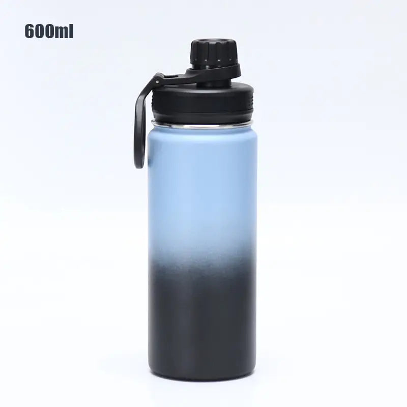 Leakproof Stainless Steel Water Bottle - Black whtie Thermos