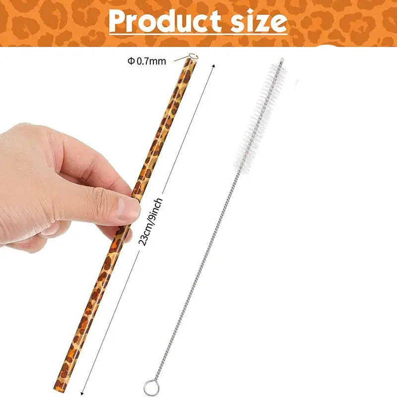 Leopard Reusable Straws