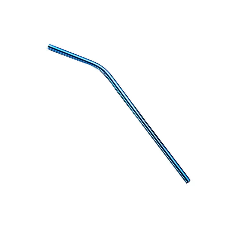Long Reusable Straws - Curved Blue