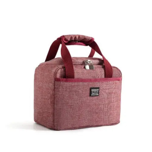 Lunch Bags with Front Pocket - Red
