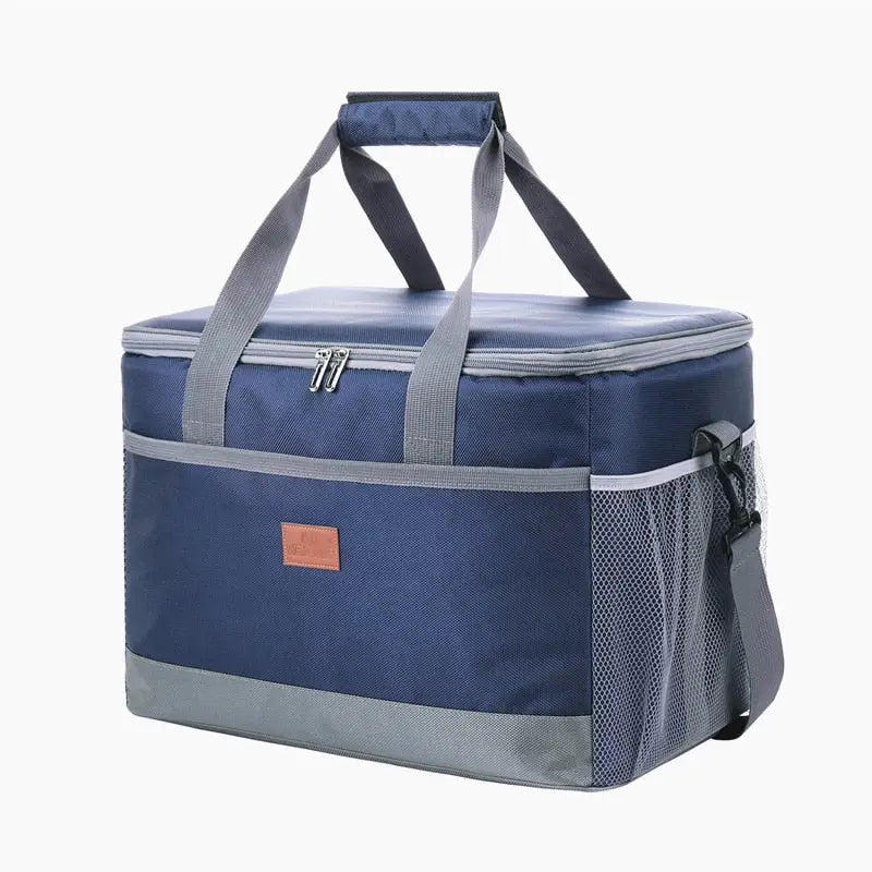 Lunch Bags with Side Pocket - Navy Blue