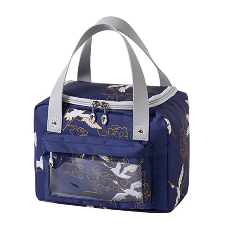 Lunch Bags with Utensils - Navy / 23.5x14x18.5cm