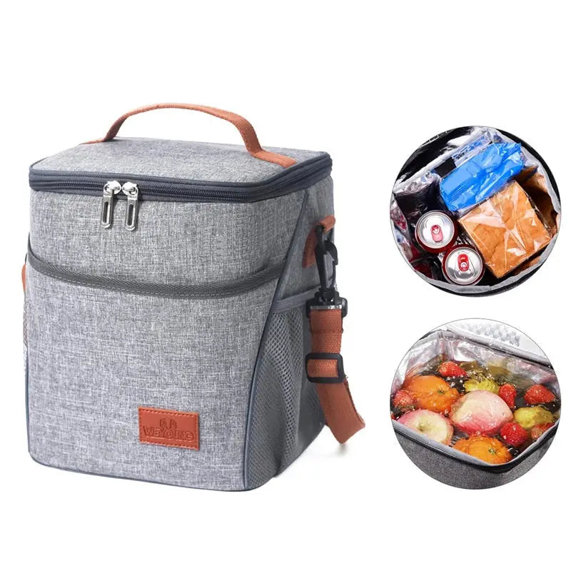 HomEquip Large Lunch Bag With 4 Food Containers, Water Bottle +