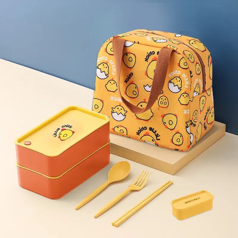 Lunch Bento Box - 1440ml Chick / With Compartments