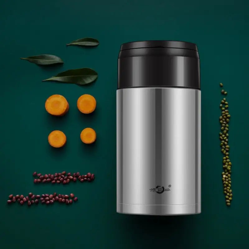 Lunchbox with Thermos - Silver / 1200ML