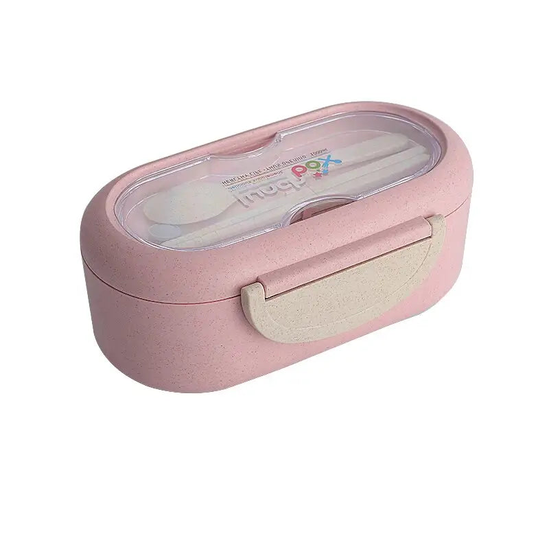 Lunchbox With Utensils - Pink