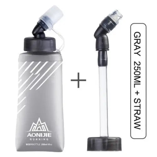 Marathon Collapsible Water Bottle - 250ml and Straw