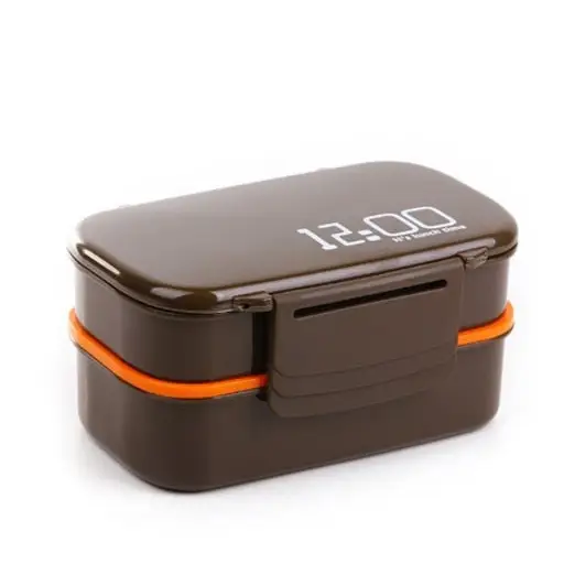 Microwavable Plastic Lunchbox - Coffee