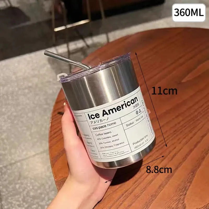 Mini Coffee Mug Thermos - White 360ml / Coffee