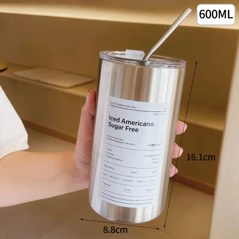 Mini Coffee Mug Thermos - White 600m / White