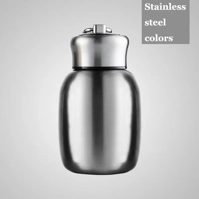 Mini Glossy Stainless Steel Water Bottle - Stainless Steel /