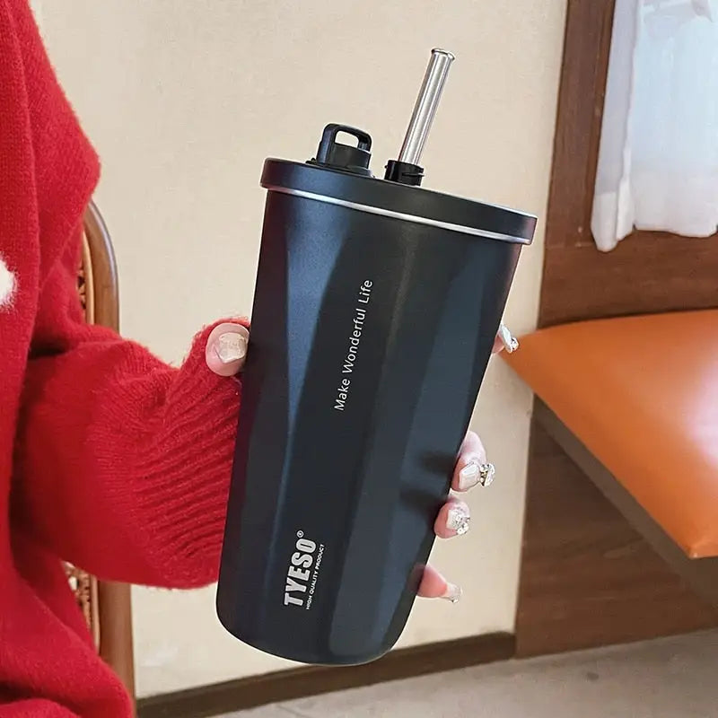 Mini Thermos Mug For Coffee - Black / 600ml