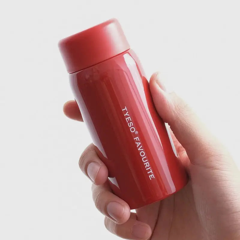 Mini Thermos Stainless Steel Water Bottle - Red / 150ml