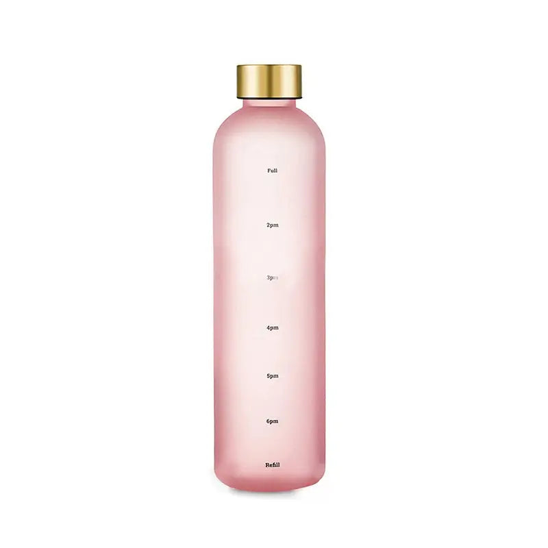 Motivational Glass Water Bottle - Pink