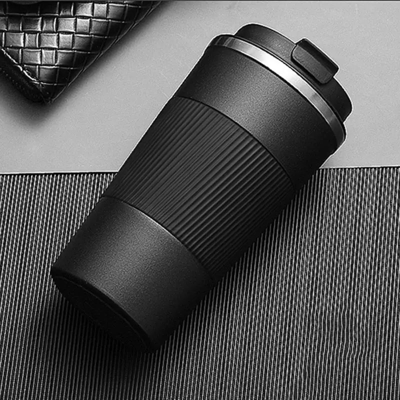 Non-Slip Coffee Thermos Mug - 380ml / Black