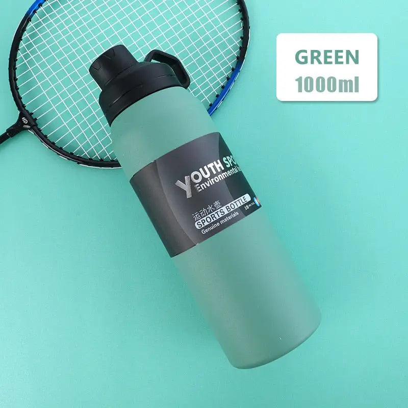 Outdoor Stainless Sports Water Bottle - 1000ml / Green