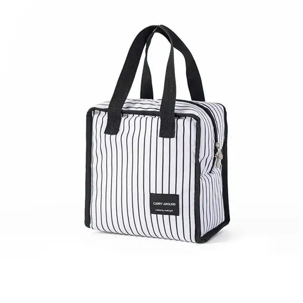Picnic Cooler Bags - White Stripes